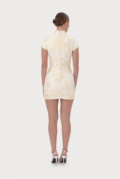 SAU LEE Kiana Jacquard Mini Dress