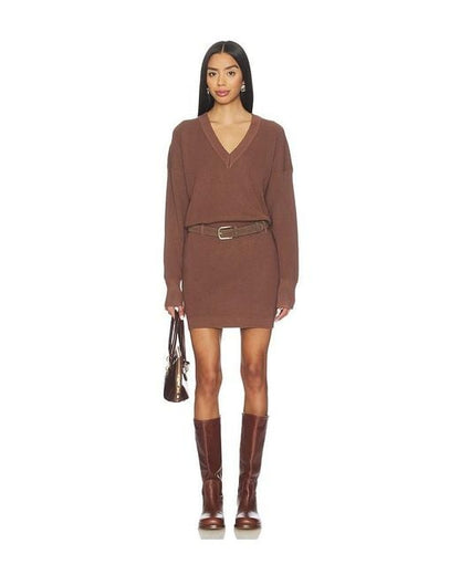Sovere Venice Sweater Dress in Mocha