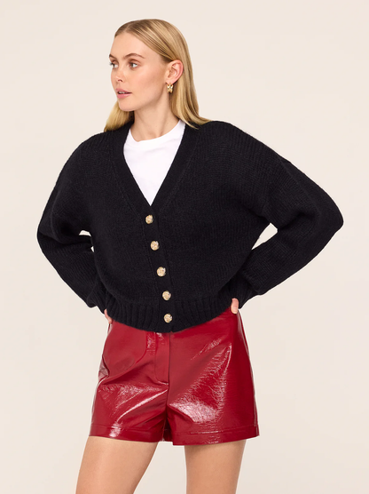 KITRI Kim Red Vinyl Shorts