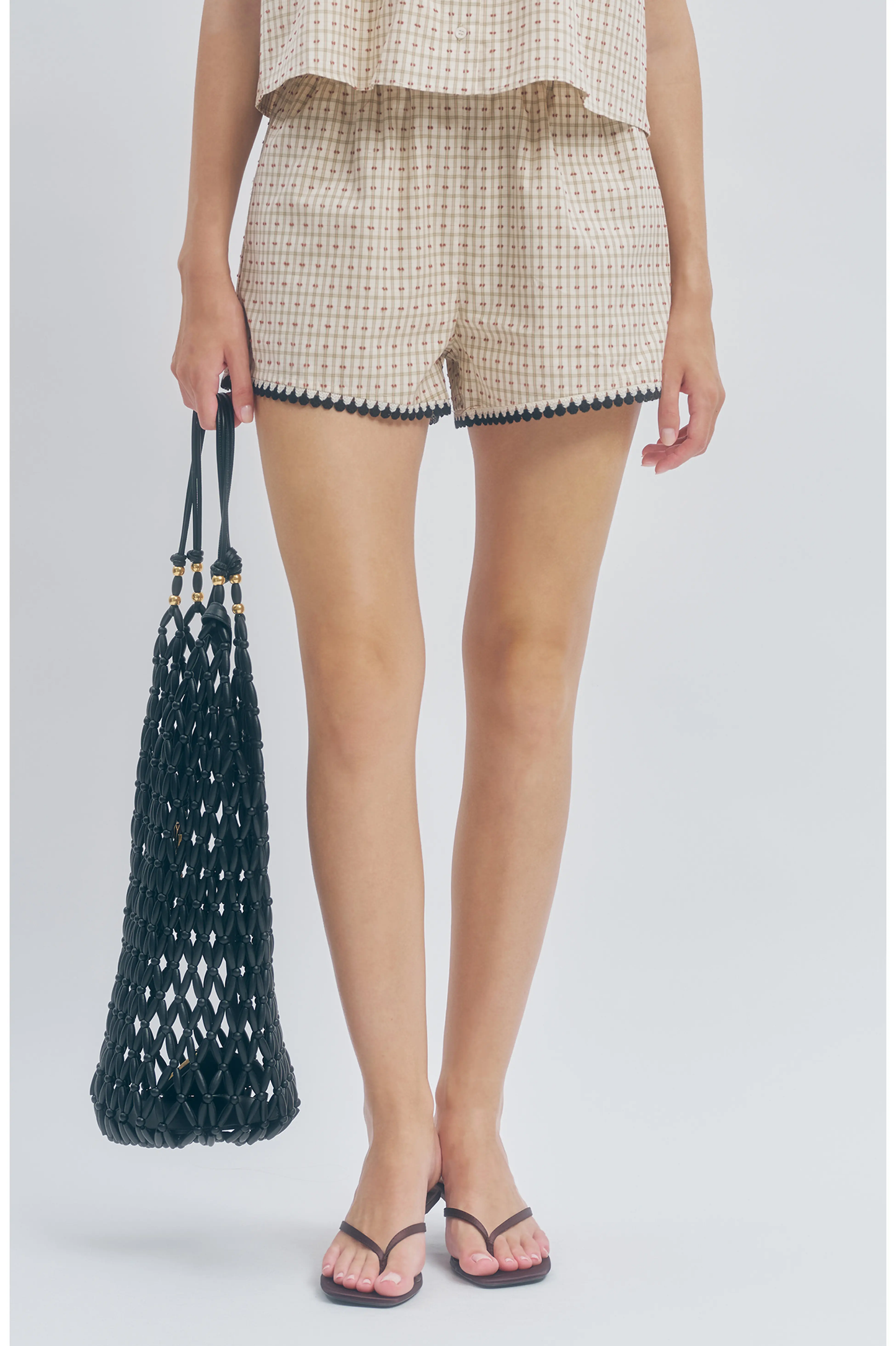MAUDE CLUB Penny Plaid Shorts