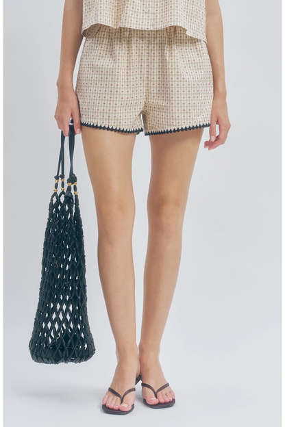 MAUDE CLUB Penny Plaid Shorts