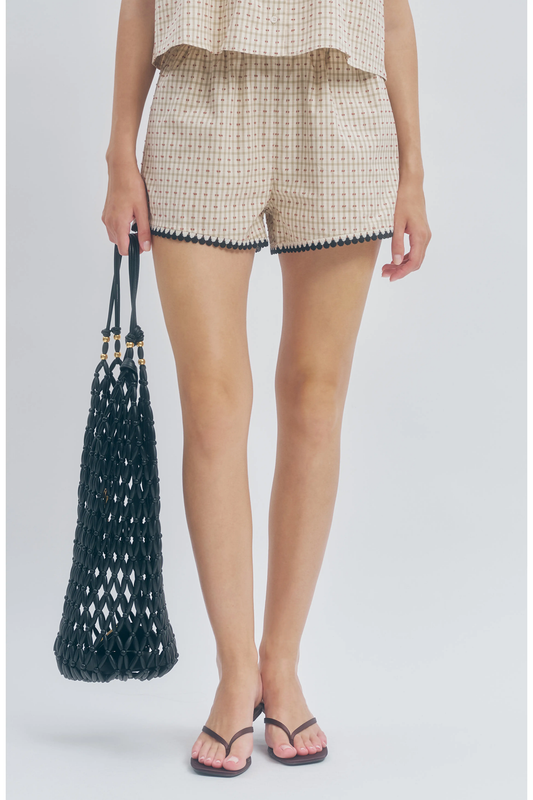 MAUDE CLUB Penny Plaid Shorts