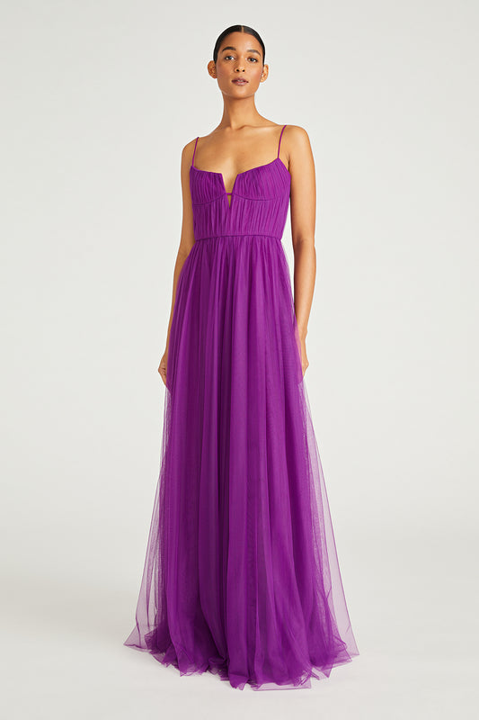 MONIQUE LHUILLIER NYLA TULLE DRESS