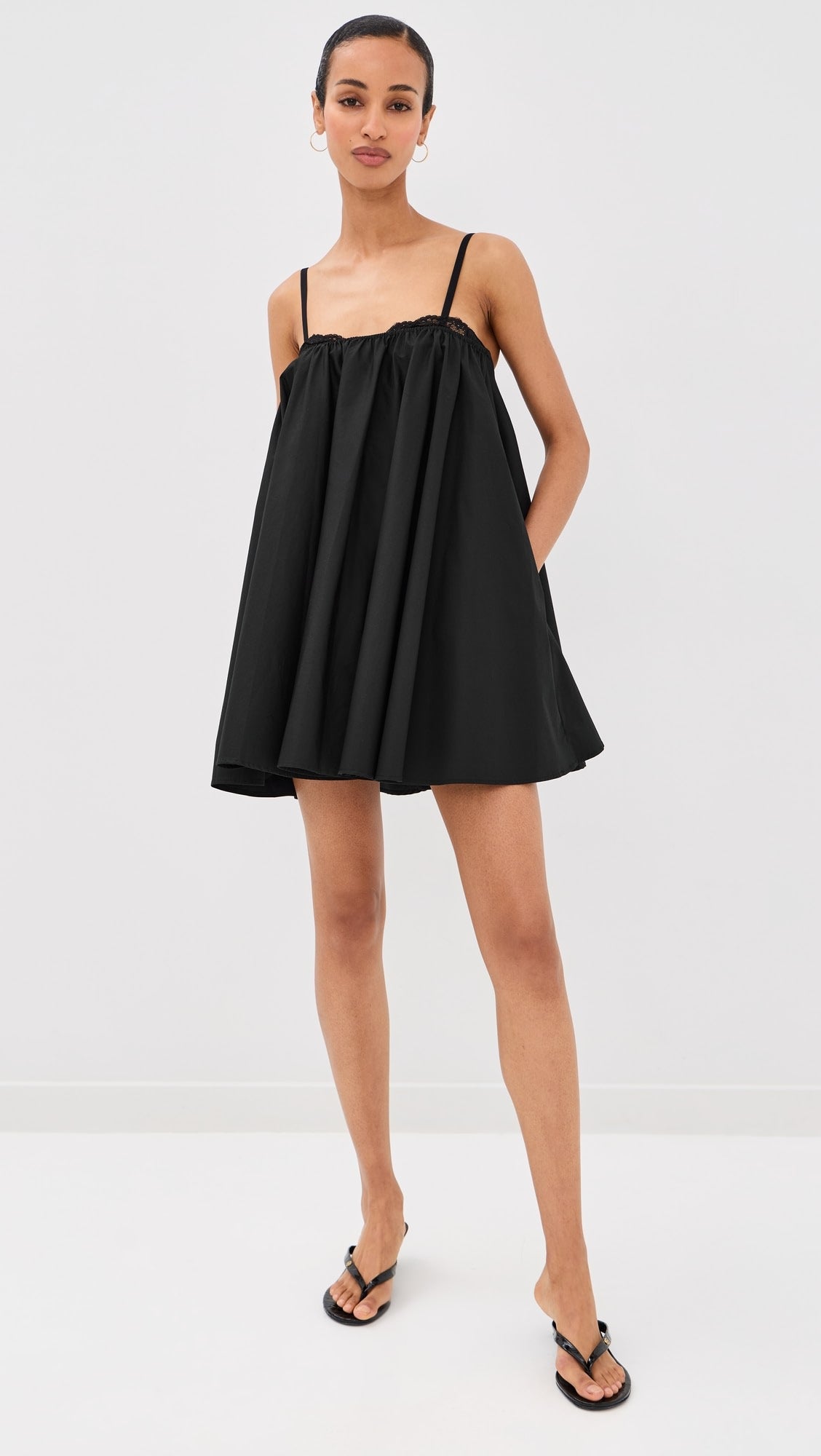 STAUD Cecily Mini Dress - Black