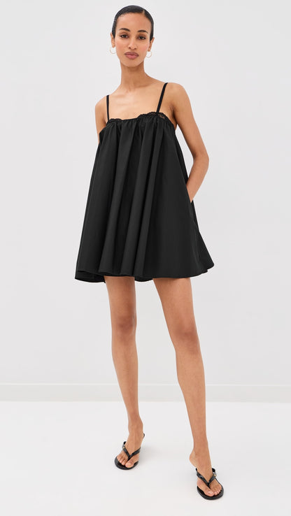 STAUD Cecily Mini Dress - Black