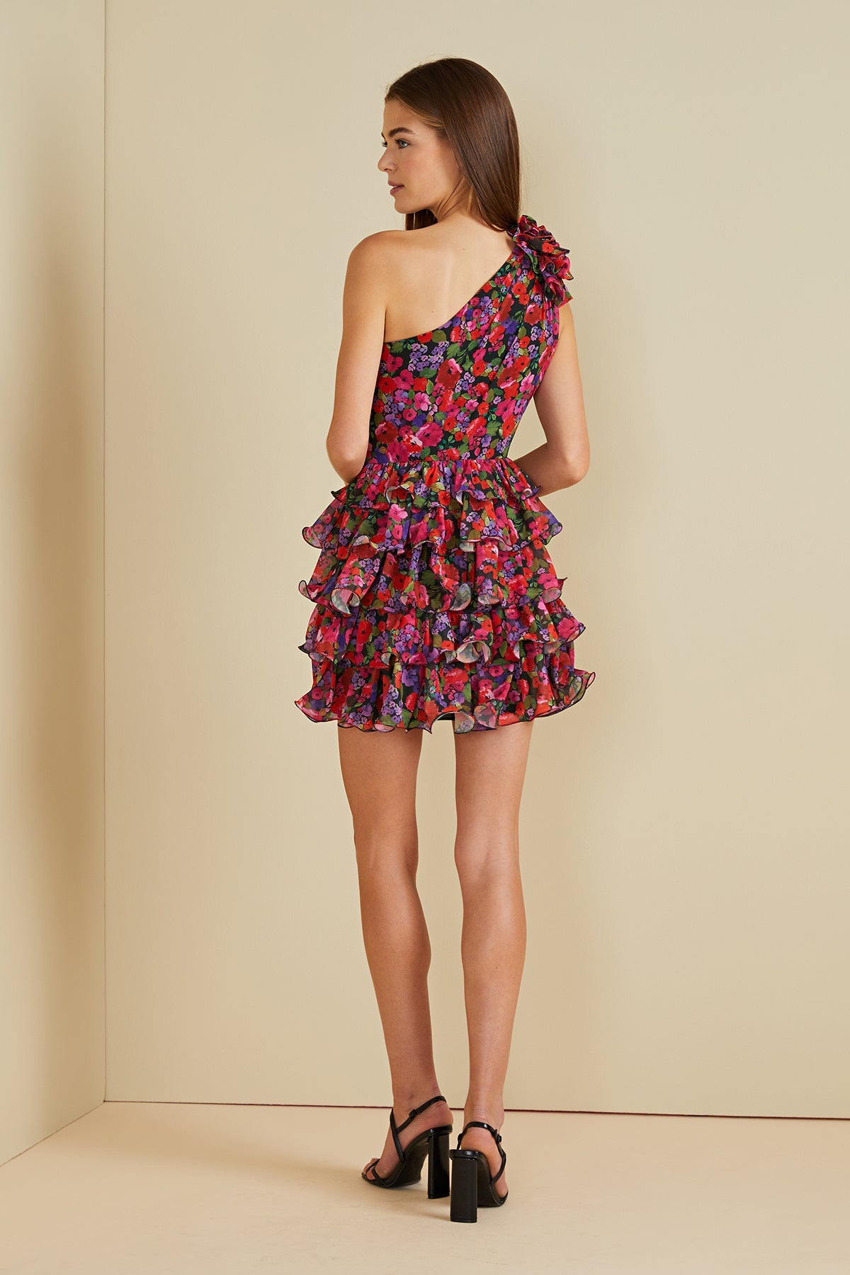 Amur Malti One Shoulder Mini Dress