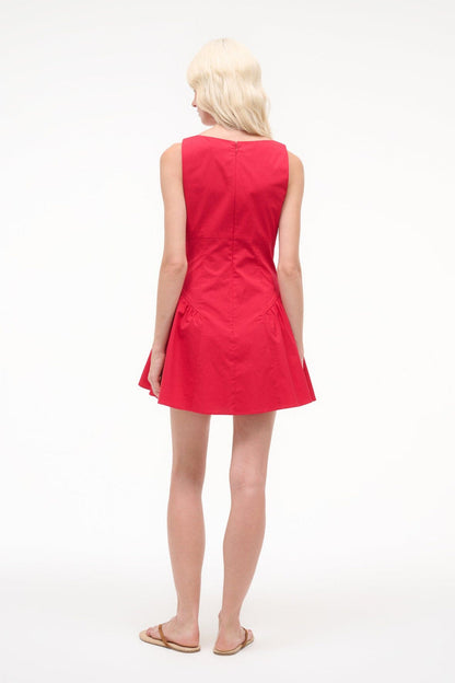 STAUD Gwen Mini Dress - Cherry