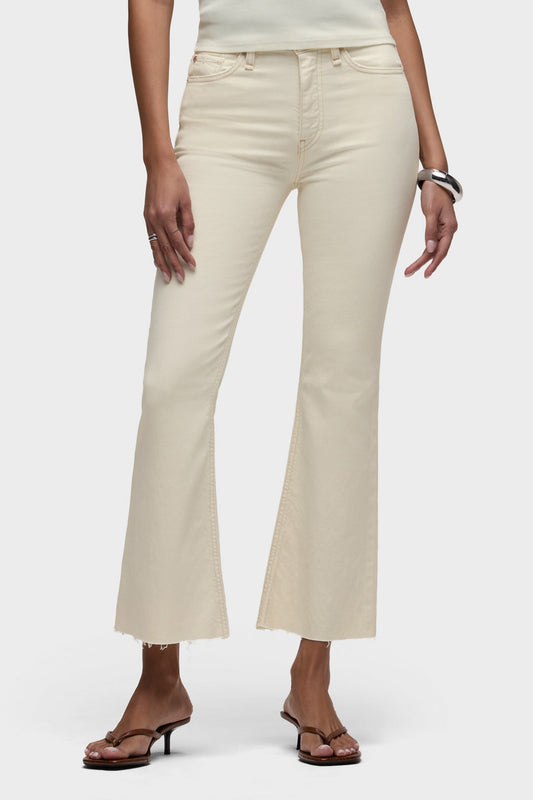 HUDSON Barbara High Rise Bootcut Crop Jeans - Ecru