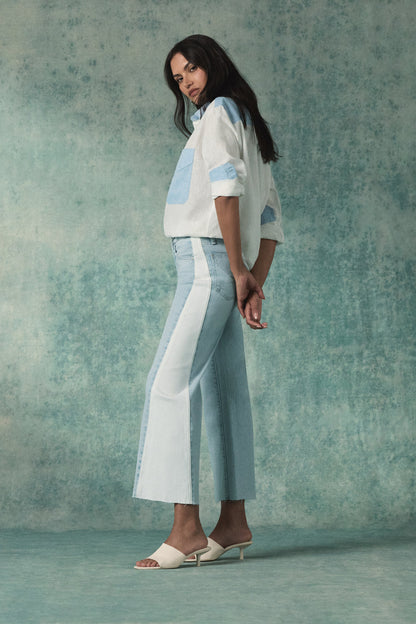 HUDSON Rosie Wide Leg Jeans - Ice Out