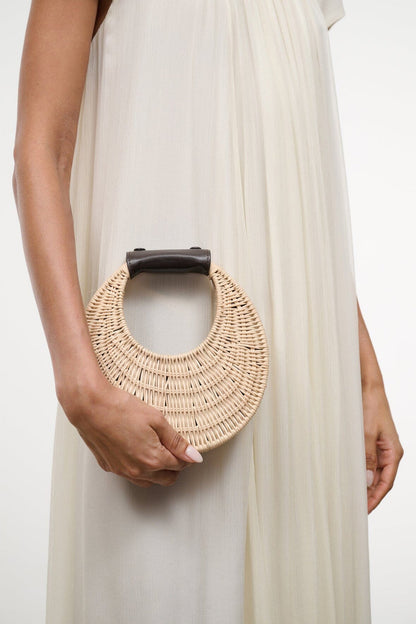 STAUD Good Night Moon Wicker Bag - Natural