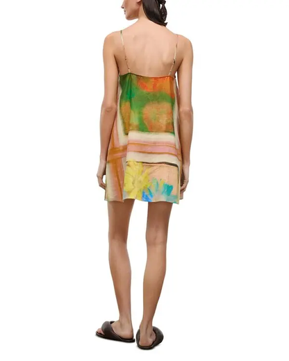 STAUD Laura Linen Mini Dress