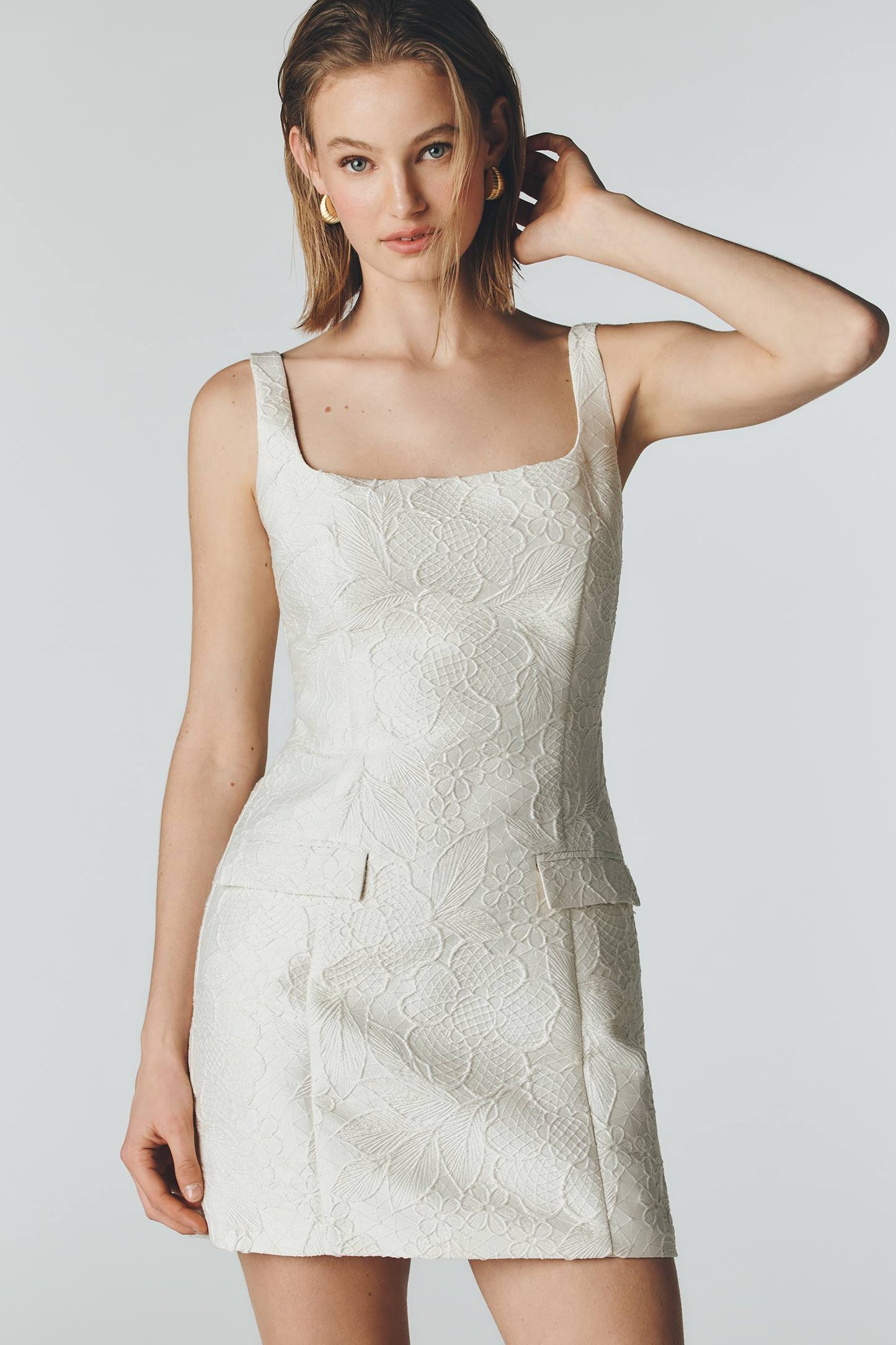 Amanda Uprichard Isabella Dress - chalk
