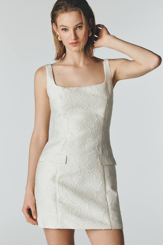 Amanda Uprichard Isabella Dress - chalk