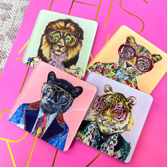 Big Cats (Set of 4) Coaster