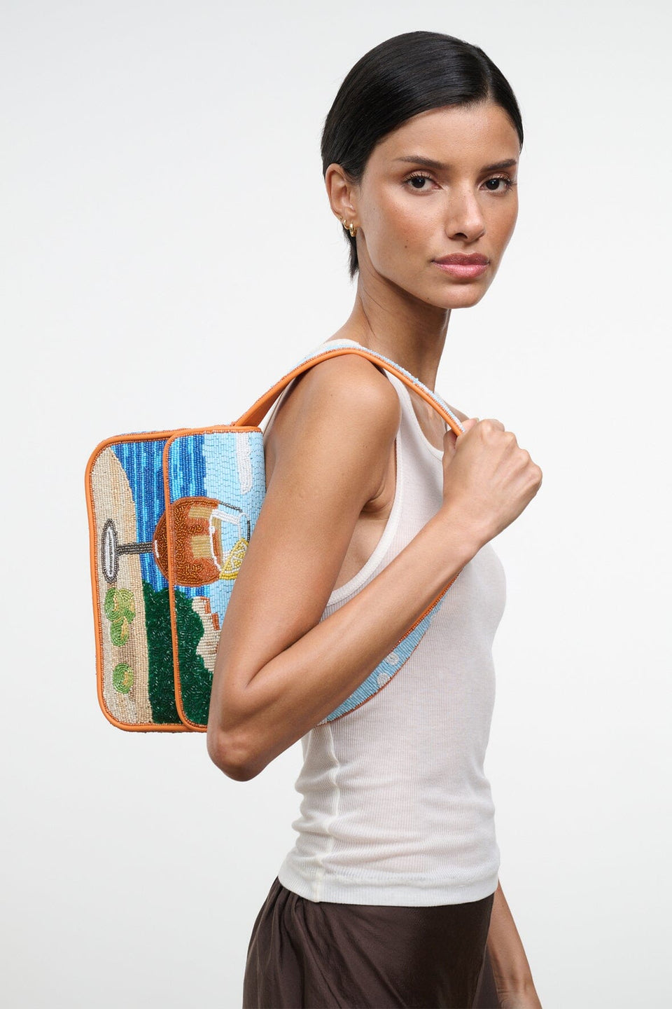 STAUD Tommy Beaded Bag - Sunset Spritz