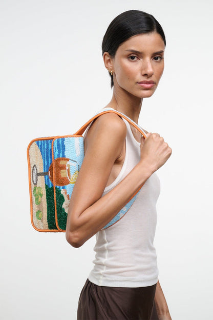 STAUD Tommy Beaded Bag - Sunset Spritz