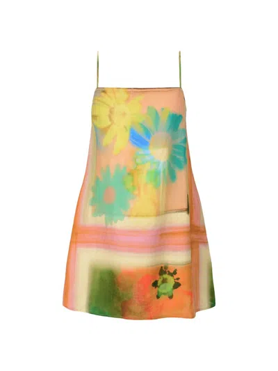STAUD Laura Linen Mini Dress