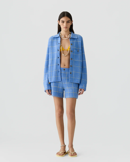 Guest in Residence Plaid Short - Delft Blue/Butter