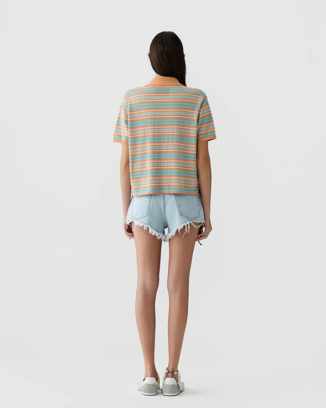 Guest in Residence Short Sleeve Stripe Rugby - Nectar combo