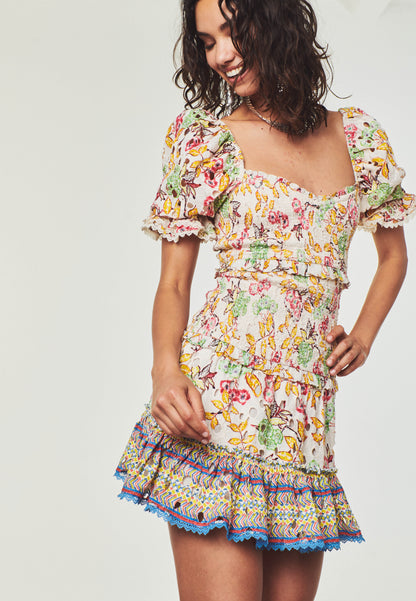 Hemant & Nandita Printed Schiffly Dress