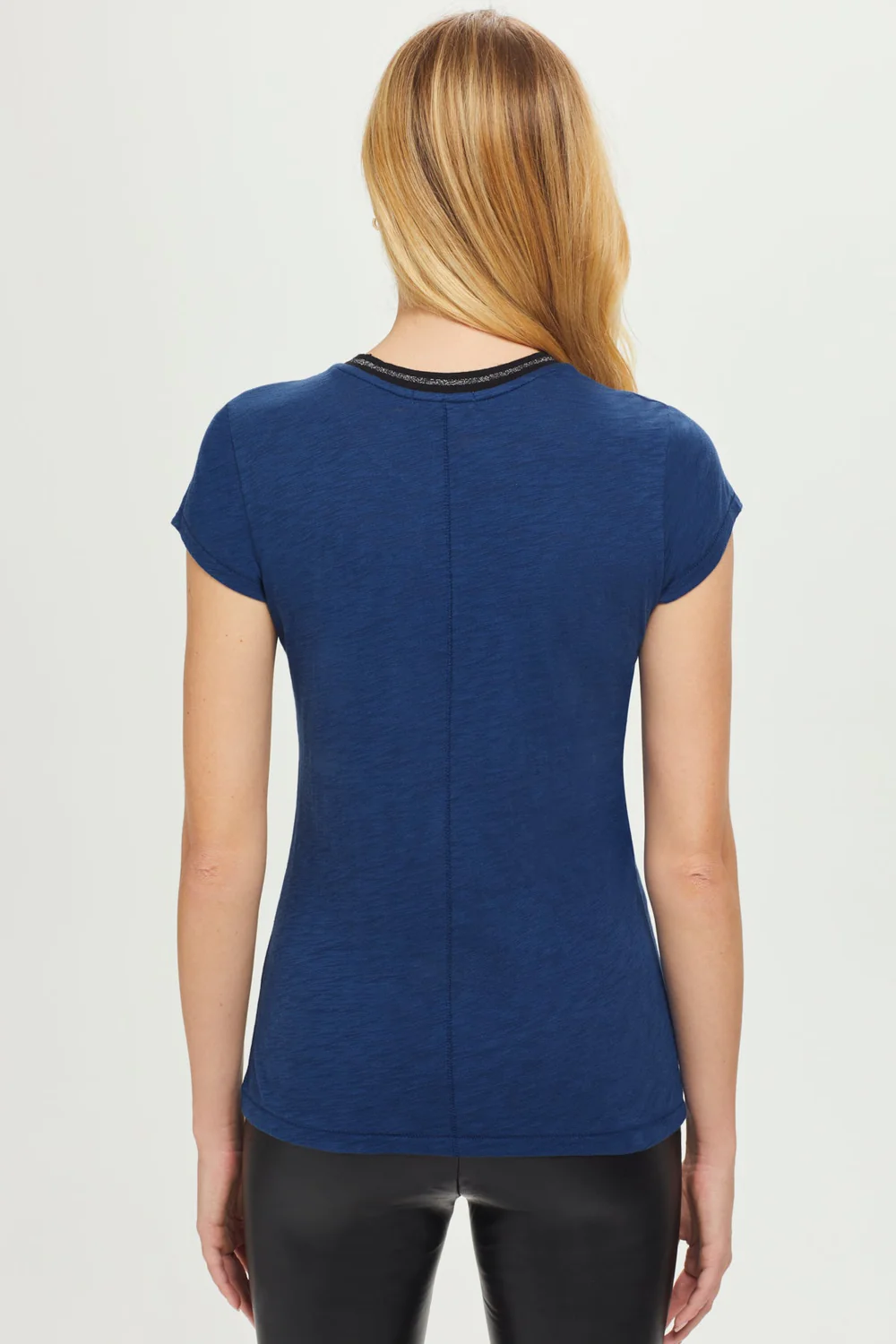 GOLDIE Silver Shimmer Tipped Ringer Tee