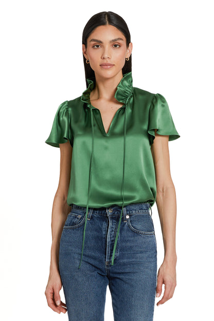 Amanda Uprichard Vittoria Silk Top - Ferman