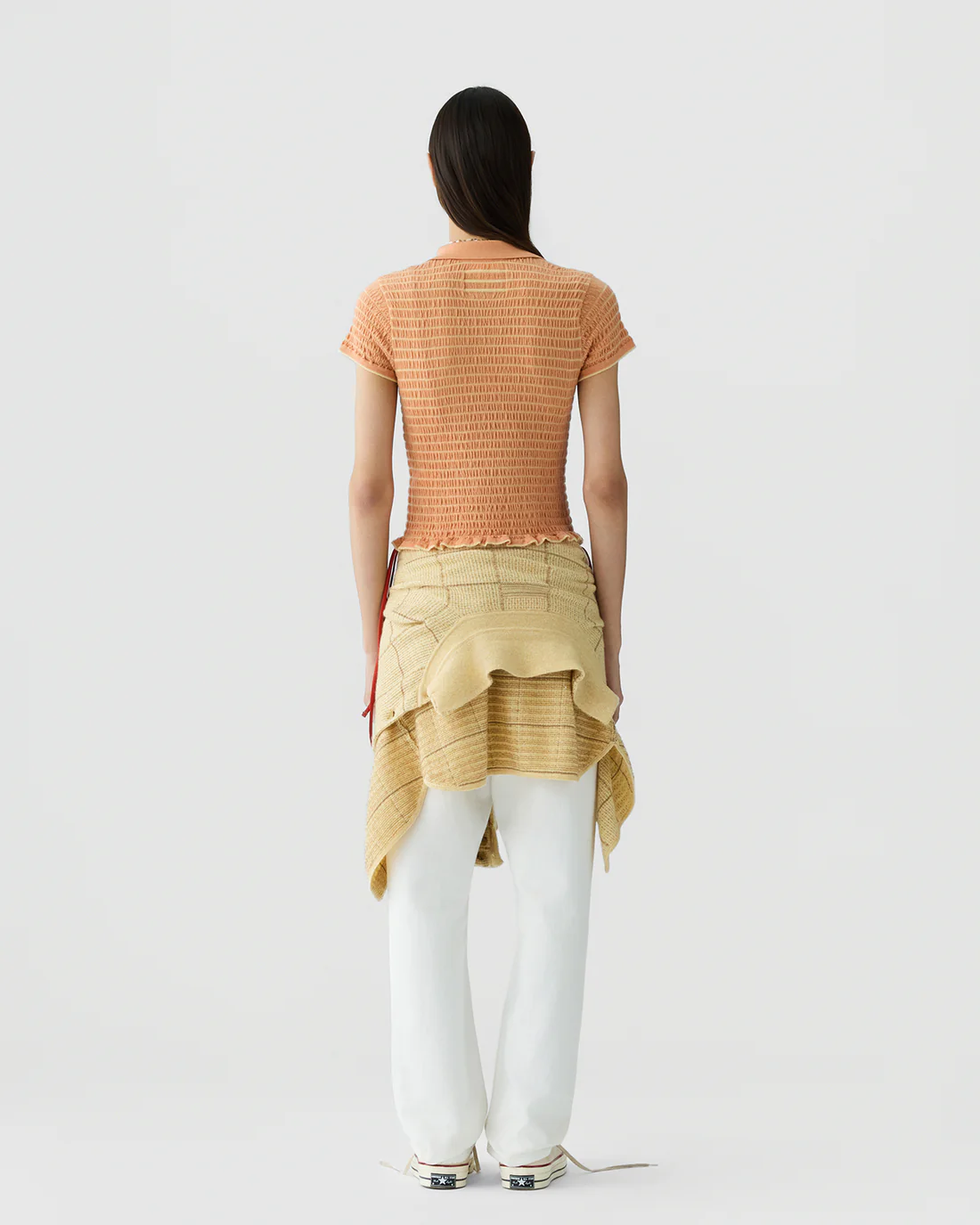 Guest in Residence Smocked Shrunken Polo - Nectar/Butter