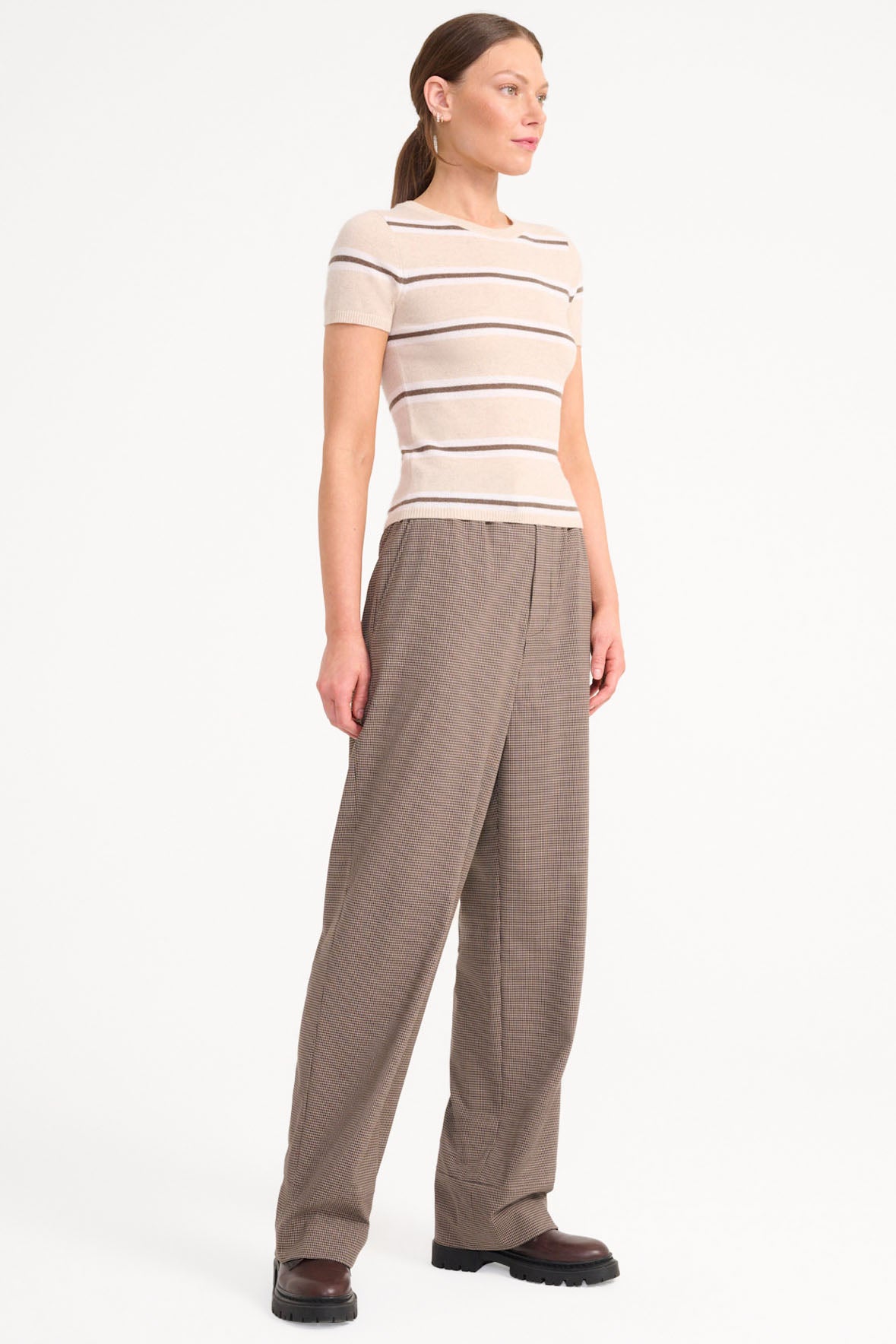 Staud Easy Cashmere Tee - White