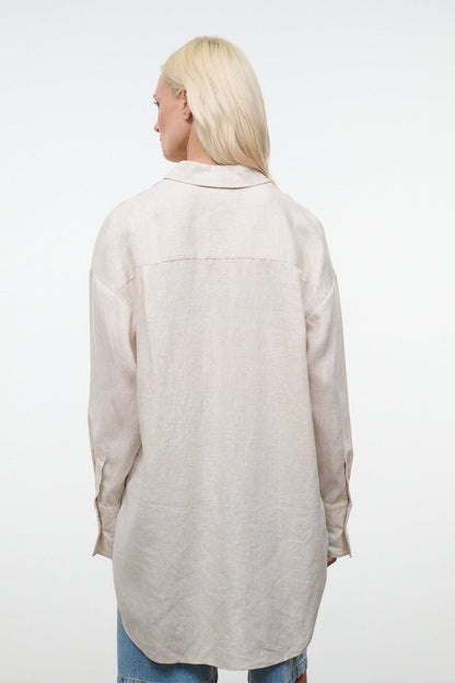 STAUD Sandbar Linen Top - Natural