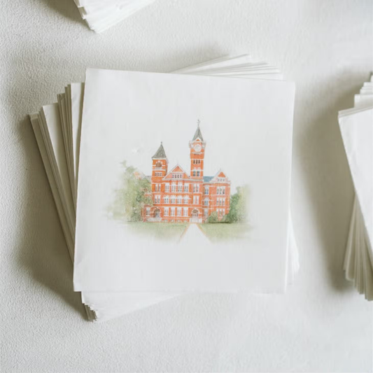 Gracefully Made Art Auburn Samford Hall Watercolor Napkin Pack