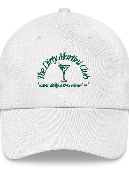 'dirty Martini Club' Dad Hat - White
