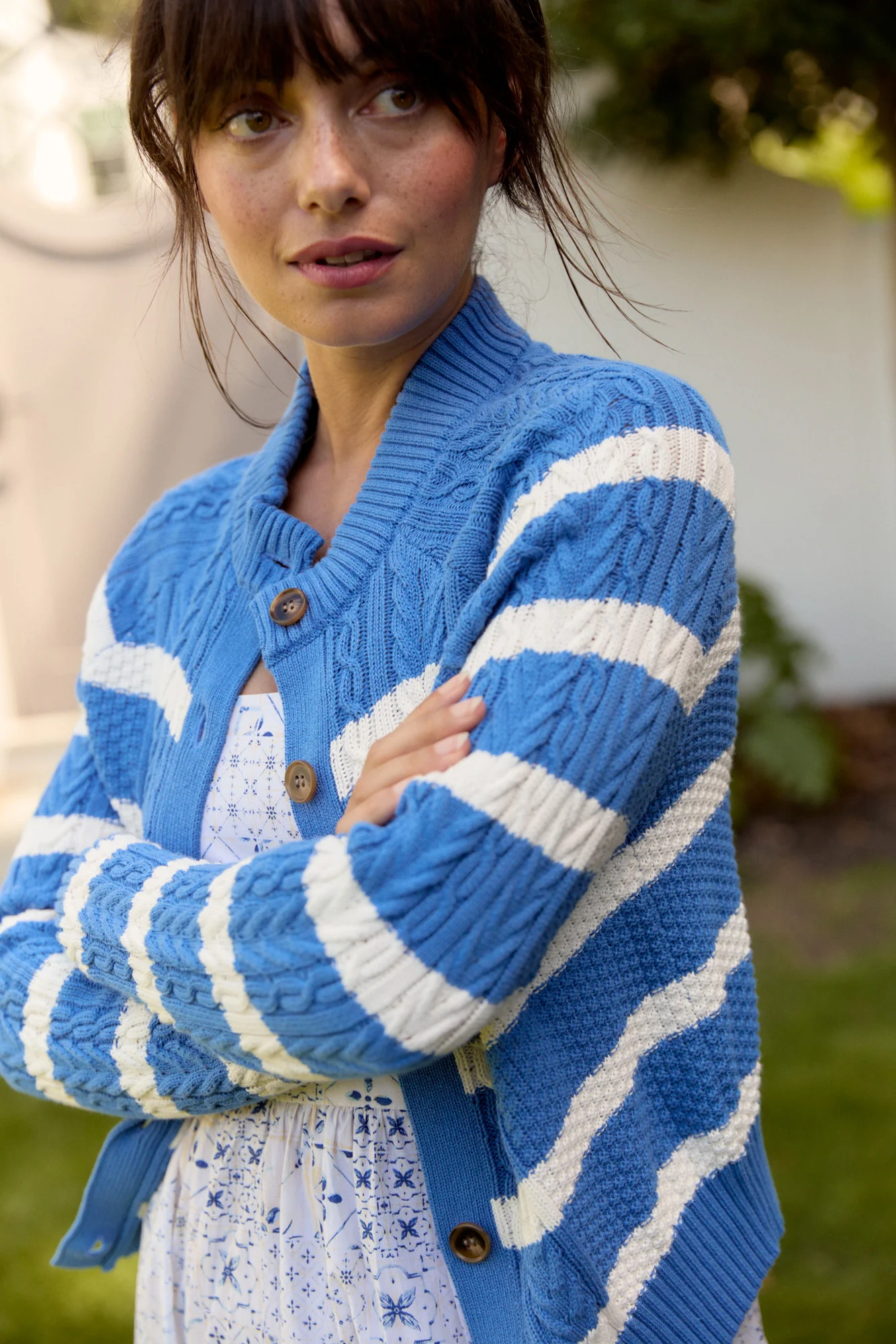 Olivia by Livro Fisherman Cardigan Knit