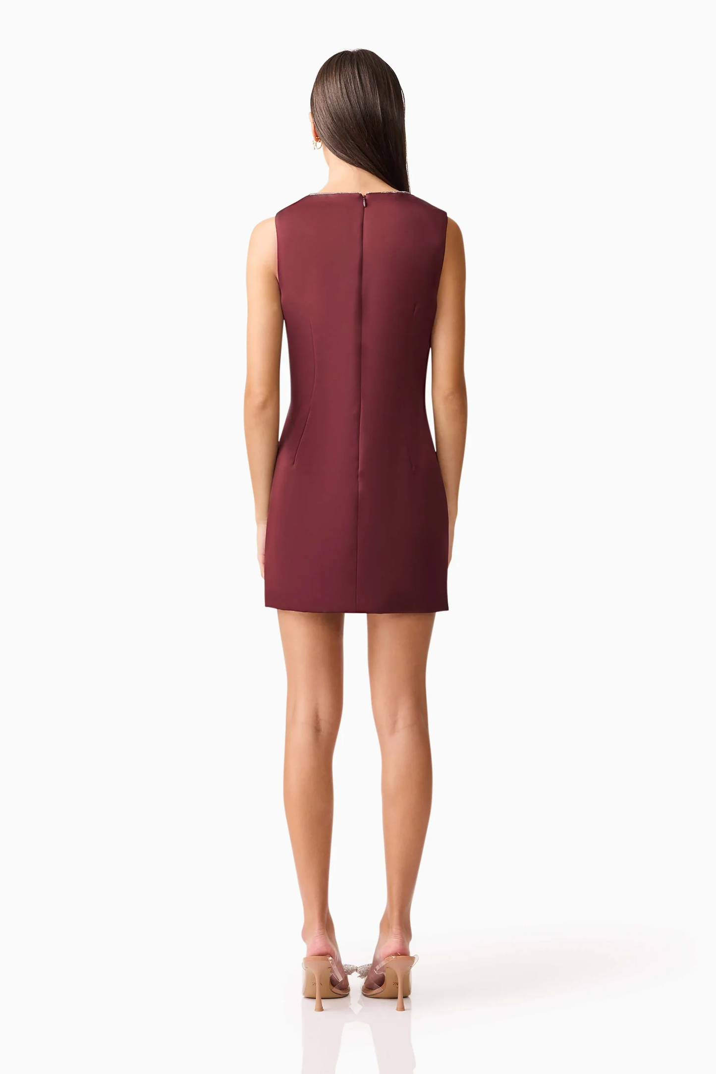 Elliatt Livia Shift Mini Dress in Burgundy