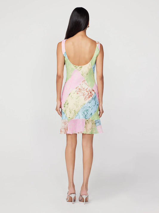 KITRI Roberta Patched Toile De Jouy Mini Dress