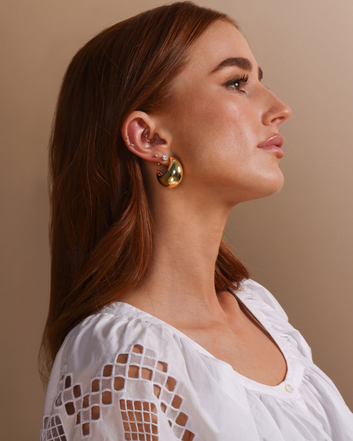 "She's So Smooth" Mama Teardrop Hoops