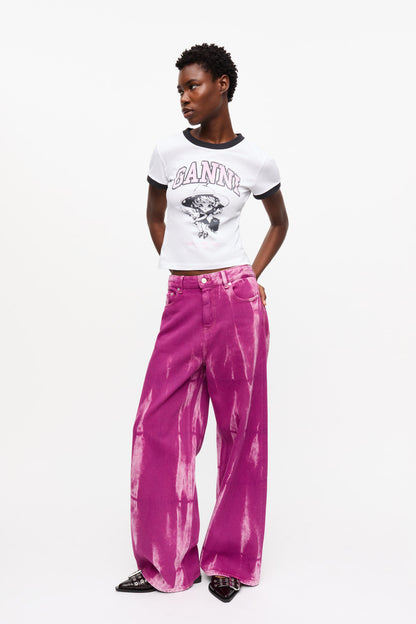 Ganni PURPLE OVERDYED MARRI JEANS