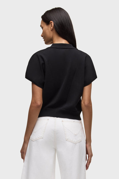 Hudson Draped Collared Sweater