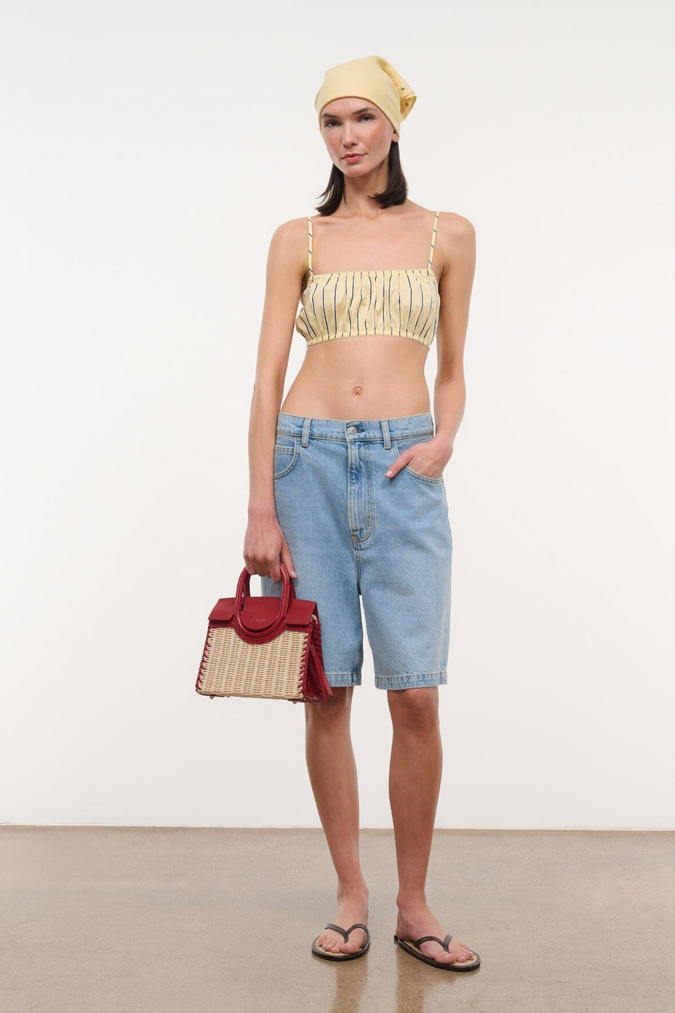 STAUD Maude Mini Wicker Carryall