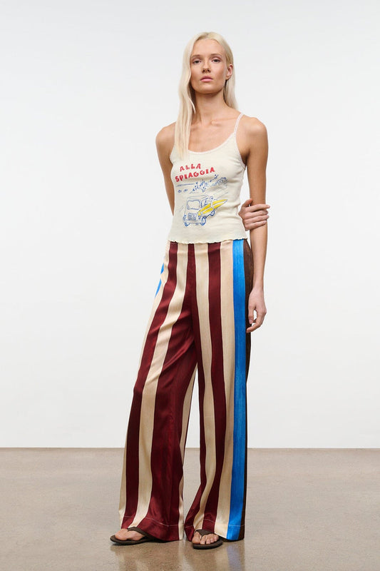 STAUD Stroll Pant - Caffe Stripe