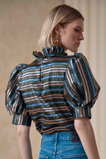 HUNTER BELL STELLA TOP - FESTIVE STRIPE