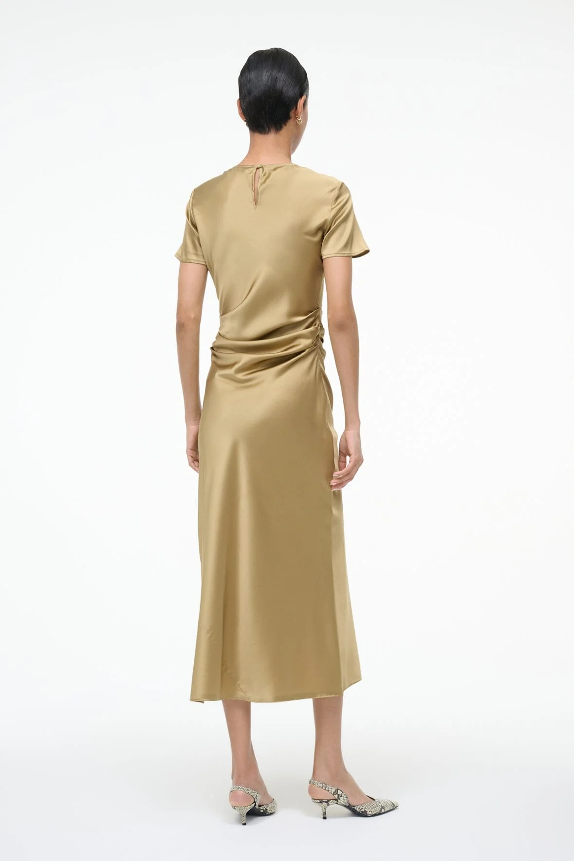STAUD Marcel Silk Dress