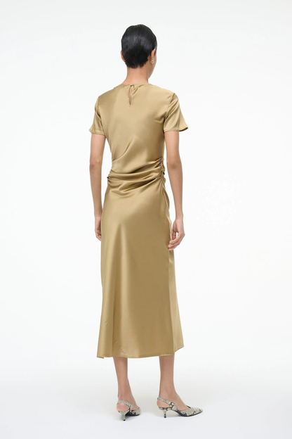 STAUD Marcel Silk Dress