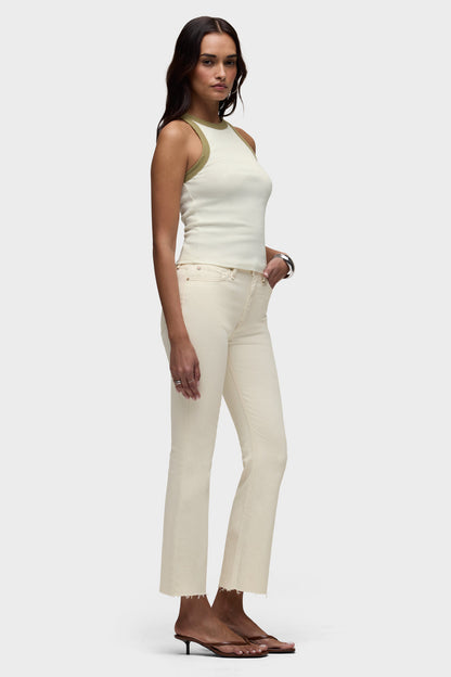 HUDSON Barbara High Rise Bootcut Crop Jeans - Ecru