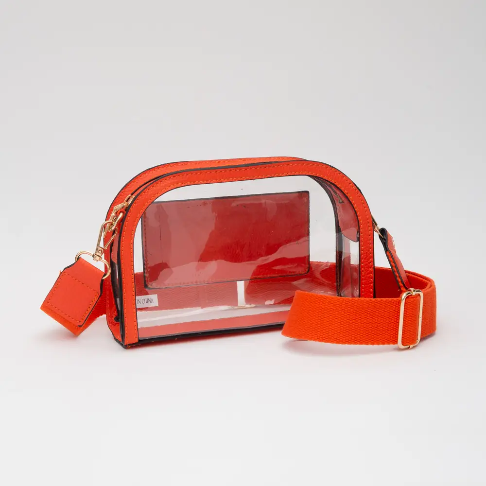 Game Day Stadium Clear Crossbody Bag - Orange