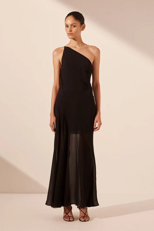 Shana Joy Amina Panelled Maxi Dress - Black