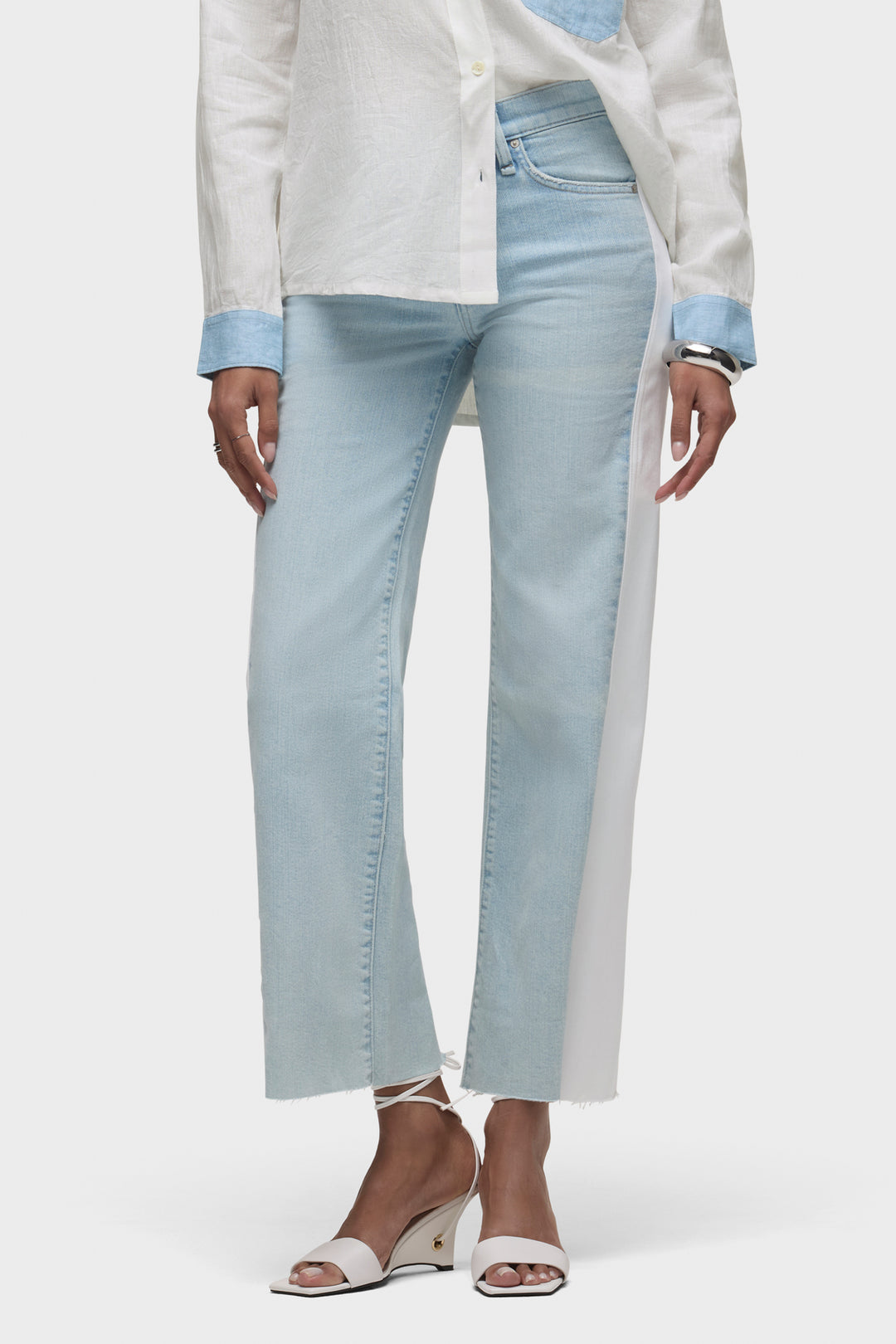 HUDSON Rosie Wide Leg Jeans - Ice Out