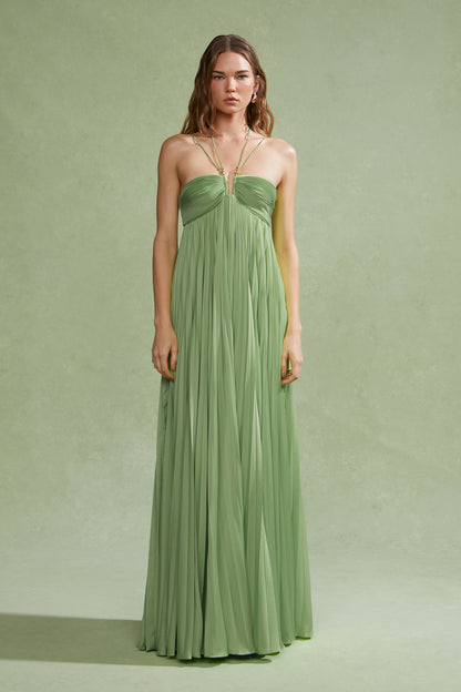 Amur River Pleated Gown