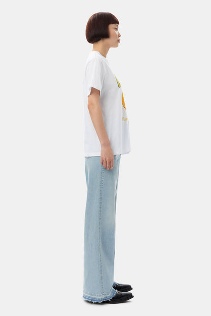 Ganni RELAXED PEACH T-SHIRT