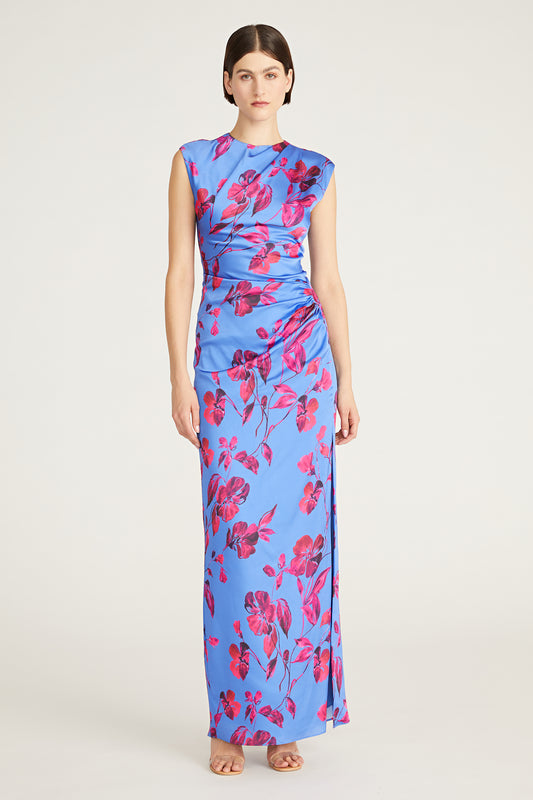 Monique Lhuillier Camila Satin Long Dress