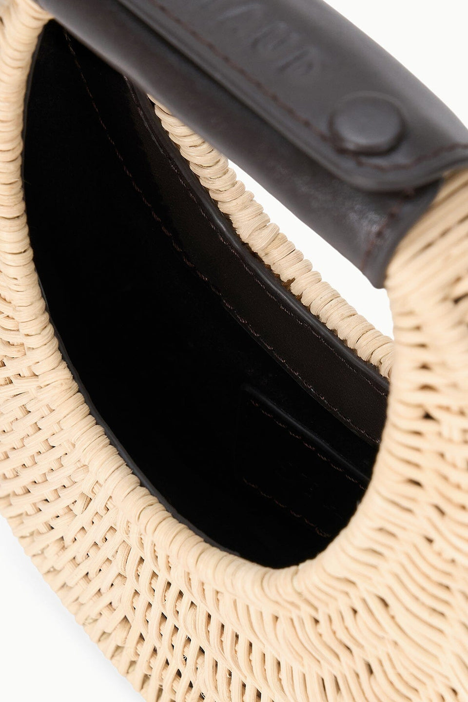STAUD Good Night Moon Wicker Bag - Natural
